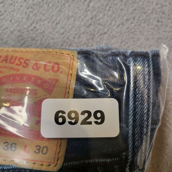 Levis 541 Jeans Mens 36x29 Blue Straight Leg Blue Denim Distressed - Picture 10 of 10